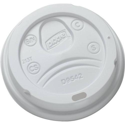 Dixie Large White Dome Plastic Hot Cup Lid (1000-Case)