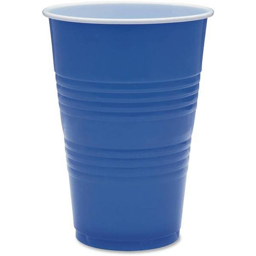 Genuine Joe 16 Oz Blue Plastic Party Cups Package Of 50