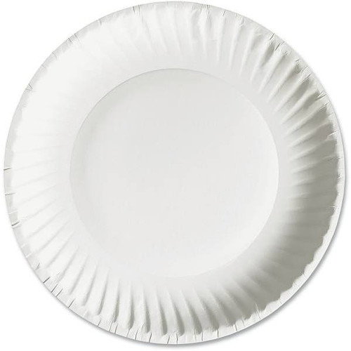 Ajm Packaging Green Label Economy Paper Plates, Case Of 1000