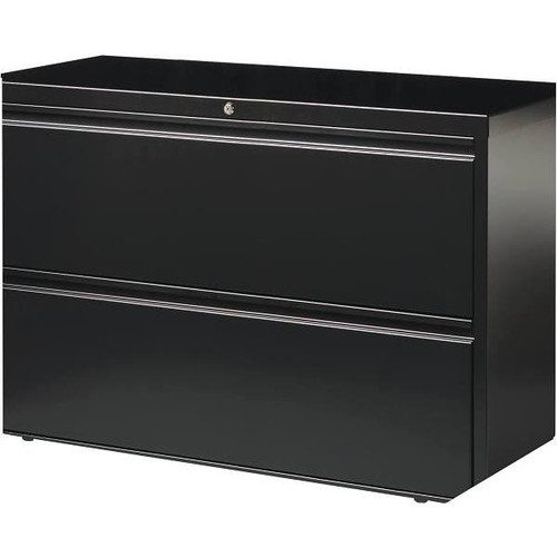 Hirsh 42 Inch Wide 2 Drawer Metal Lateral File Cabinet For Home And Office, Holds Letter, Legal And A4 Hanging Folders, Black