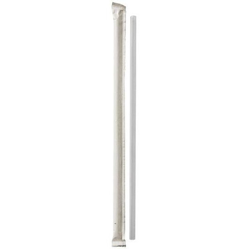Berk Straw Jumbo 7.75" Paper Wrapped Translucent 24/500 Per Case Of 12000