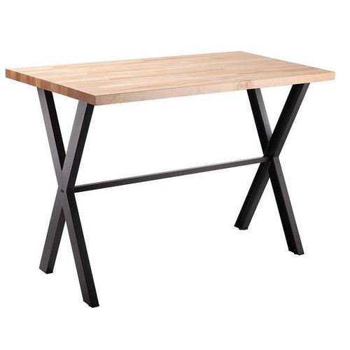 National Public Seating Collaborator Table 30" X 60"X 42" Butcherblock Top