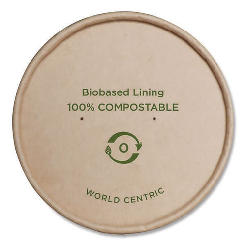 World Centric Paper Lids For Bowls 4.5" Diameter Case Of 500