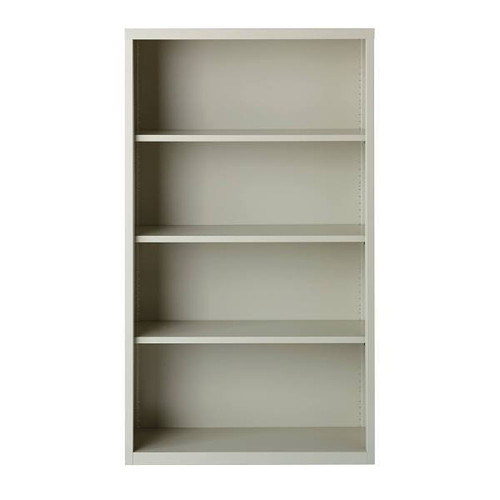 Hirsh 4 Shelf Metal Bookcase 60" H Light Gray