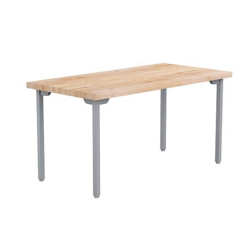 National Public Seating Hd Fixed Height Designer Table With Butcherblock, 30x60