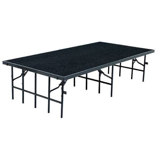 National Public Seating 4' X 8' Stage, 8" Height, Black Carpet