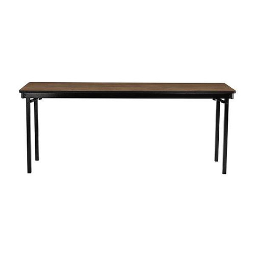 National Public Seating Max Folding Table, Mdf Core/Protectedge, Walnut, 18"X72"