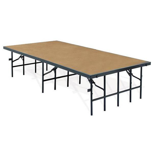 National Public Seating 4' X 8' Stage, 16" Height, Hardboard Floor