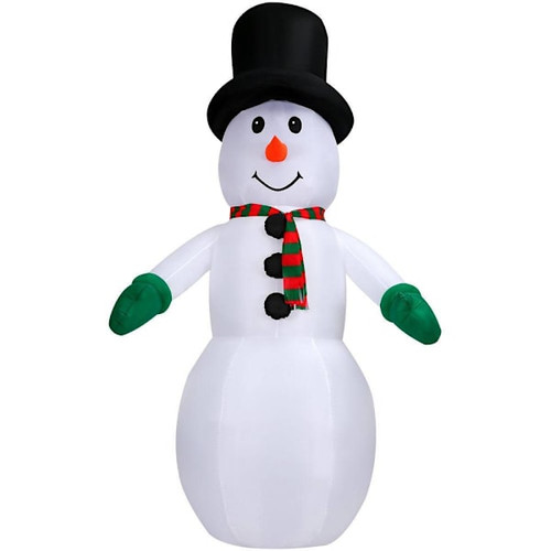 Fraser Hill Farm 10' Pre-Lit Inflatable Snowman