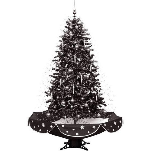Fraser Hill Farm Let It Snow 75" Musical Christmas Tree With Black Umbrella Base