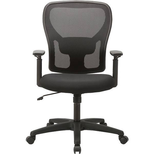 Lorell Soho Mid-Back Task Chair Mesh Back With Fabric Seat Black