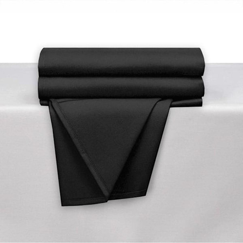 Bokser Spun Soft Tablecloth, 100% Polyester, 120in Round, Black Case Of 12