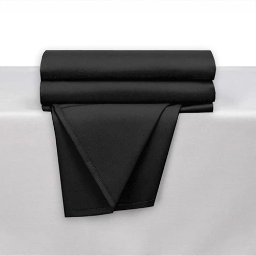 Bokser Spun Soft Tablecloth, 100% Polyester, 52in Square, Black Case Of 24