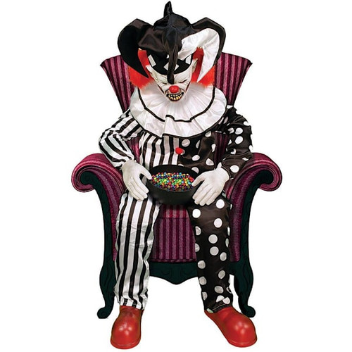 Haunted Hill Farm 4'5" Animatronic Hartley The Sitting Scare Clown