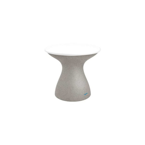 Ledge Lounger Autograph Standard Side Table-Sandstone Base-White Lid