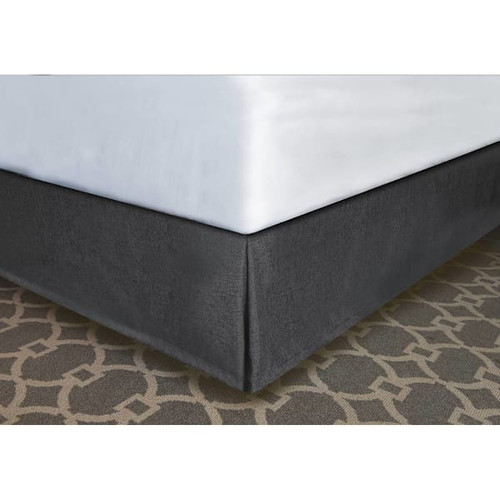 Mattress Safe Designer Decor Bed Skirt Grey Polyester Qn 60x80x14" Case Of 12