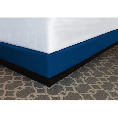 Mattress Safe Designer Decor Box Spring Wrap Navy Fl 54x80x6.5-7.5" Case Of 12