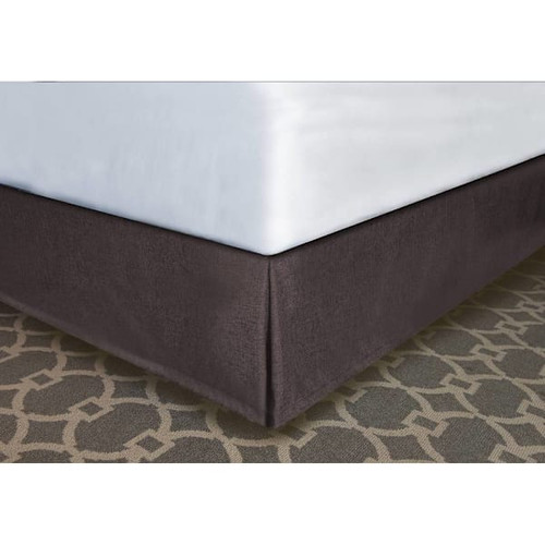 Mattress Safe Designer Decor Bed Skirt Brown Poly King 72x80x12" Case Of 12 DSPLT-HKG 12 SE BB