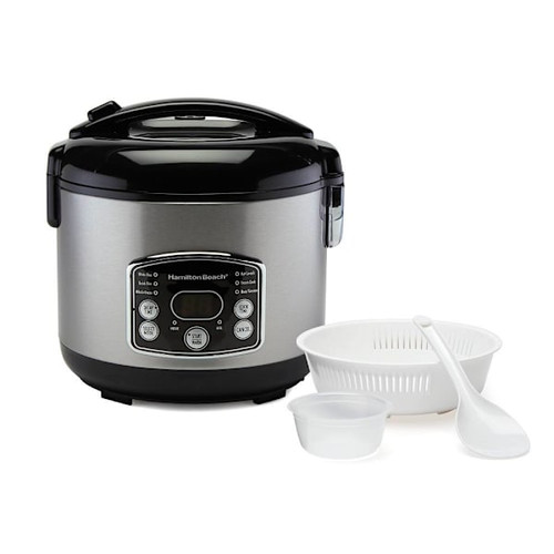 Hamilton Beach Rice Cooker, 2-14 Cups Cooked Rice, Hot Cereal Cooker
