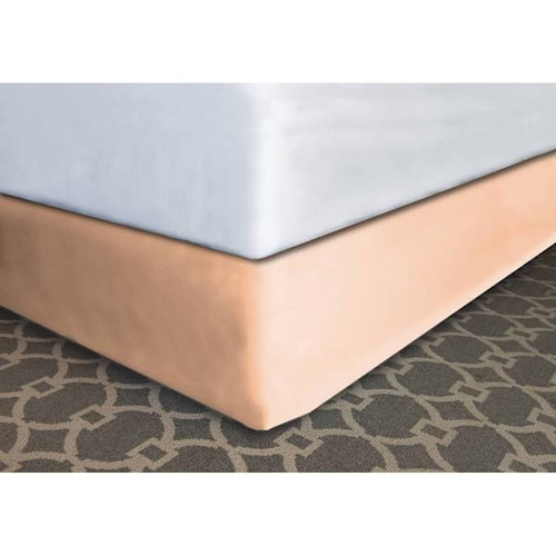 Mattress Safe Modern-Fit Bed Skirt Golden Sand Polyester K 72x80x14" Case Of 12