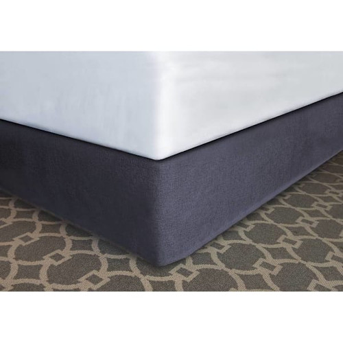 Mattress Safe Modern-Fit Bed Skirt Graphite Polyester Qn 60x80x12" Case Of 12