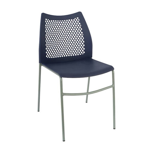 Flash Furniture Hercules Navy Stack Chair With Air-Vent Back Non-Sled Base