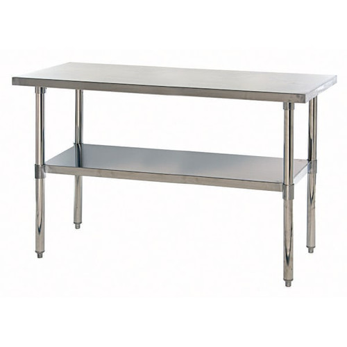 Quantum Storage Systems Stainless Steel Table With Undershelf, 24" X 60" X 34"
