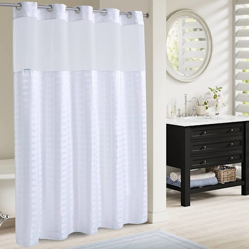 Wyndham Zerohook Shower Curtain Litchfield 71x74 Case Of 12