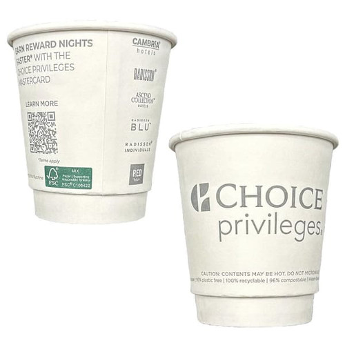 RDI-USA Double Wall Aqueous Cup Upscale Choice Privileges Wrapped 10 Case Of 500