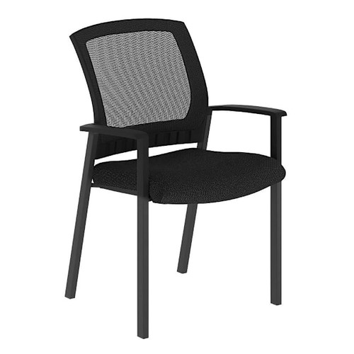 Flash Furniture Hercules Black Mesh Side Chair With Arms And Black Steel Frame