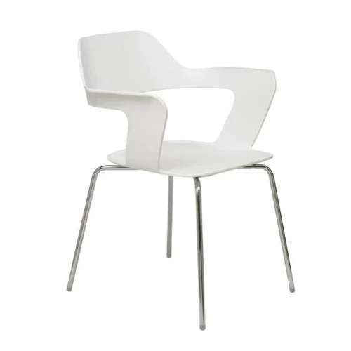 Kfi Seating Julep Stack Chair With Flex Shell, White