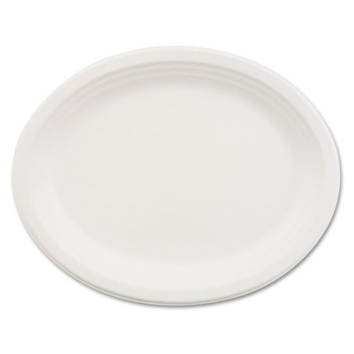 Chinet White Oval Classic Paper Dinnerware Plate 9-3/4 X 12-1/2 Pack Of 500