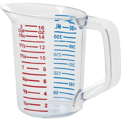 Rubbermaid Commercial 1 Pt Clear Polycarbonate Measuring Cup (6-Pack)
