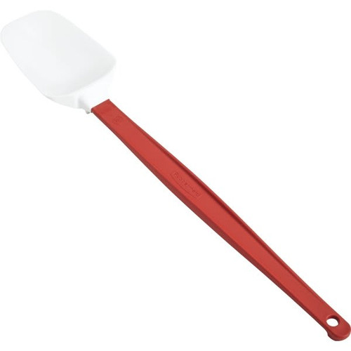 Rubbermaid Commercial 1968 Red High Temperature Spoon Scraper 16.5" (24-Pack)