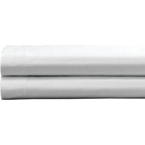 Best Western Comfortwill Stripe Flat Sheet, Full, 81x120", White, Case Of 24