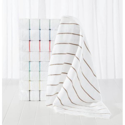 1888 Mills Fiber Tone 86 Percent Cotton 14 Percentpoly Twill Stripe Bath Sheet