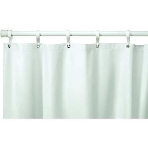 Hooked Style 6 Gauge Shower Curtain 72 X 72" White Case Of 12