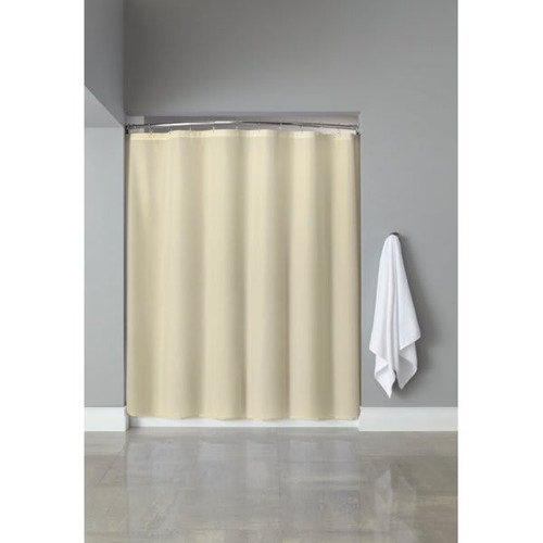 Hooked Style Nylon Shower Curtain 72 X 72" Beige Case Of 12