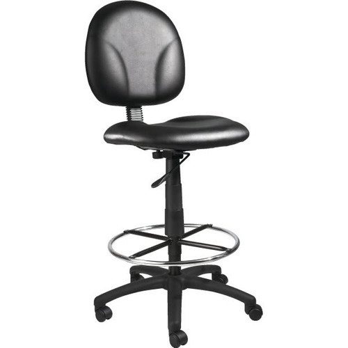 Boss Caressoft Drafting Stool, Fabric Seat, Black