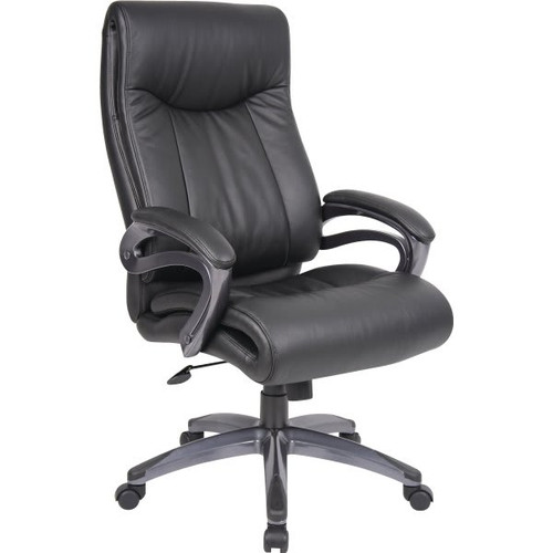 Boss Double Layer Leatherplus Executive Chair, Black