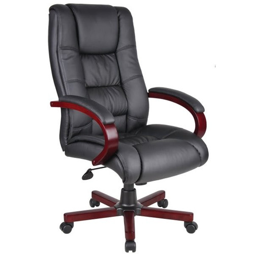Boss Mahogany Wood High Back Chair