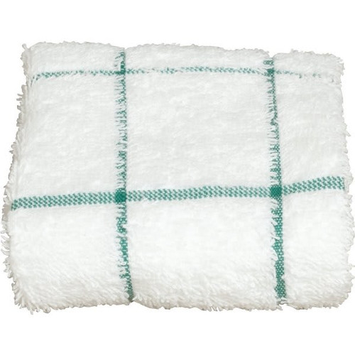 Dish Cloth 12 X 12 In. White W/ Green Check (144-Pack)