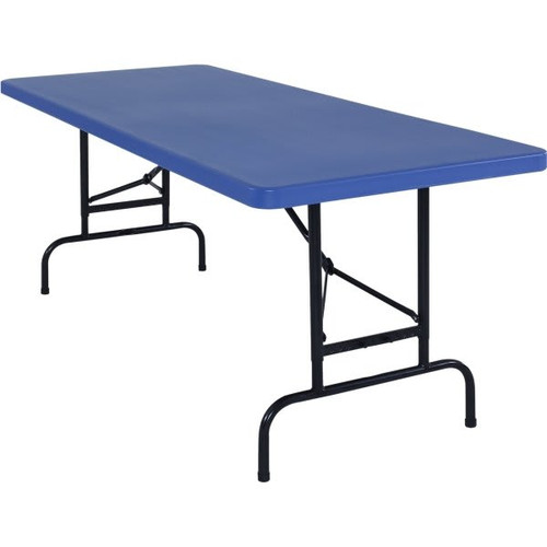 National Public Seating 30 X 72 Height Adjustable Heavy Duty Folding Table, Blue