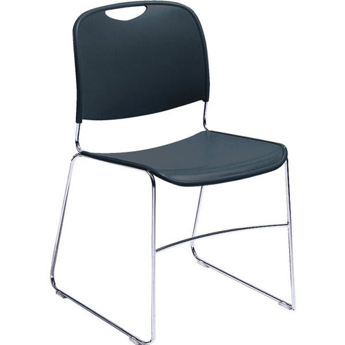 National Public Seating Ultra Compact Plastic Stack Chair Blue