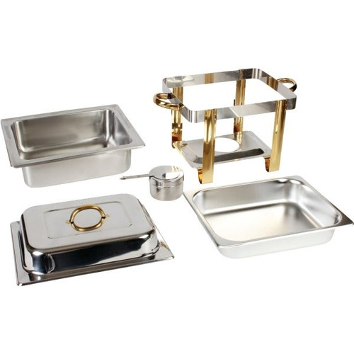 Thunder Group 4 Quart Gold Accented Chafer