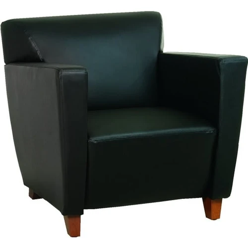 Office Star Products Black Leather Club Chair