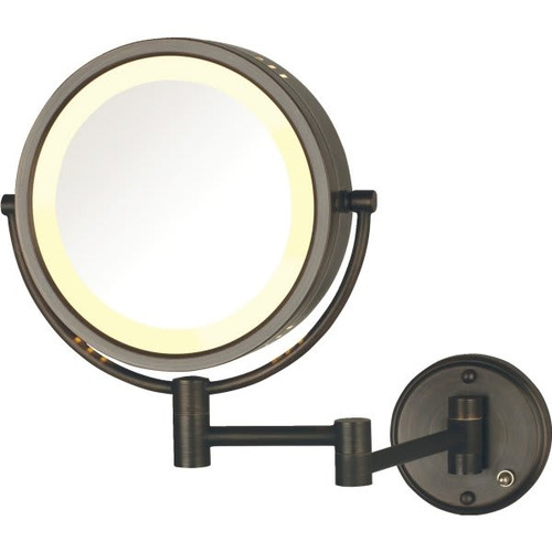 Jerdon 8.5 Wall Mounted Mirror Bronze Lighted Case Of 4