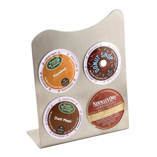 Empire K-Cup Holder-Curved Edge, Brushed Finish, Stainless Steel, Case Of 24