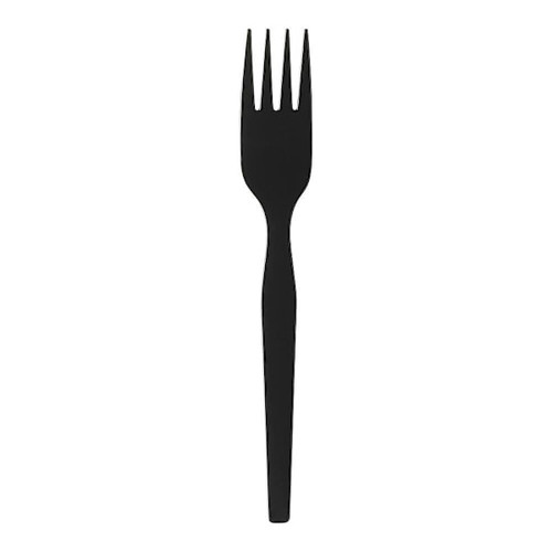 Dixie Medium-Weight Polystyrene Black Fork Refill, 960/Case