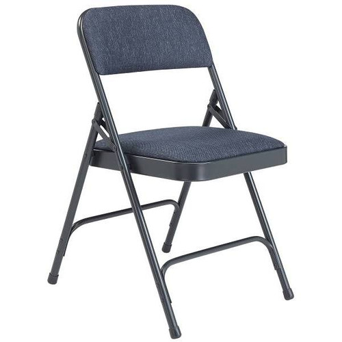 National Public Seating Npsc Blue Fabric Seat Folding Chair Package Of 4